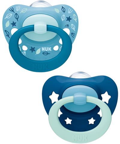 NUK Signature Night & Day Tétines , 3 années ,Sucettes pour bébé  phosphorescentes avec aérations extra-larges, Silicone sans BPA, ROSE