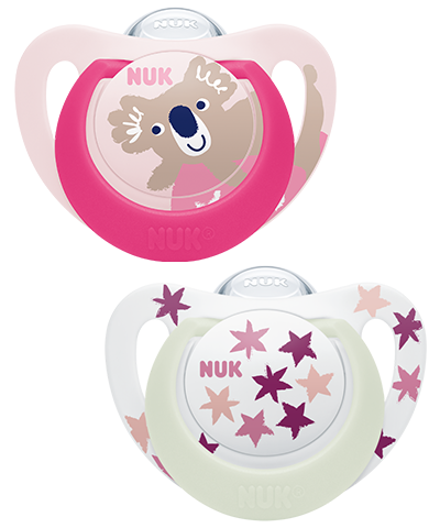 Nuk Sucette Silicone Star Day & Night 0-6 mois Chat/Etoiles
